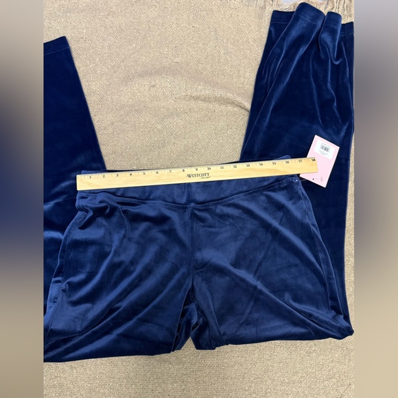 Juicy Couture Velour Track Pants Navy Blue Bling Logo NWT Large - Picture 15 of 15